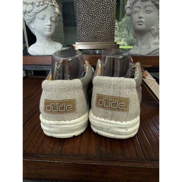 NEW HeyDude Men Size 8 Wally Eco Sox Knit Desert Brown Loafer Comfort Shoes main image 5